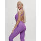 Комбинезон для фитнеса женский фиолетового цвета 2005F