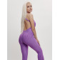 Комбинезон для фитнеса женский фиолетового цвета 2005F