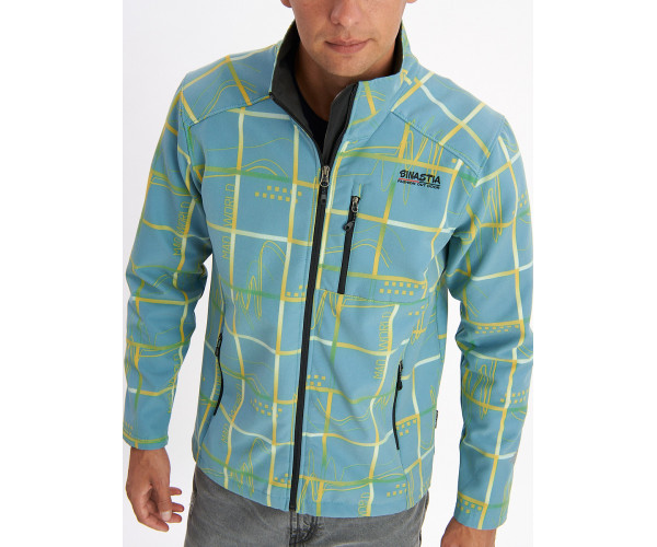 Ветровка мужская голубого цвета 627Gl