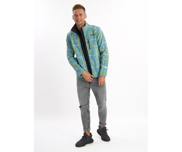 Ветровка мужская голубого цвета 627Gl