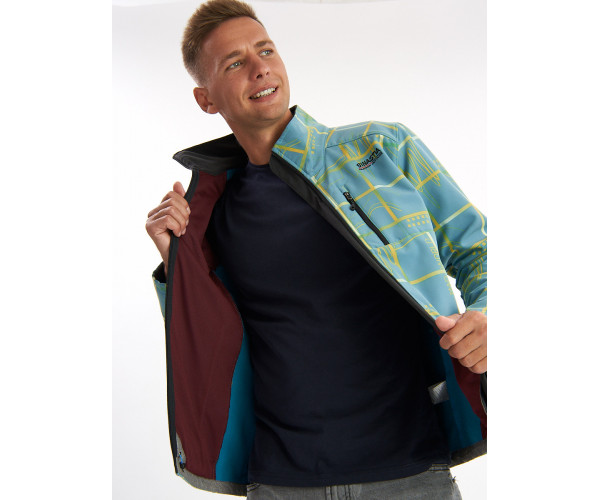 Ветровка мужская голубого цвета 627Gl