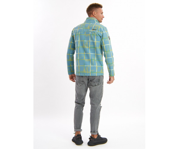 Ветровка мужская голубого цвета 627Gl