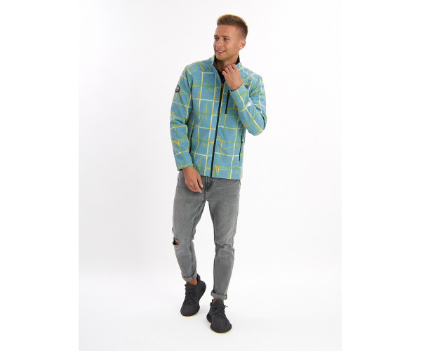 Ветровка мужская голубого цвета 627Gl