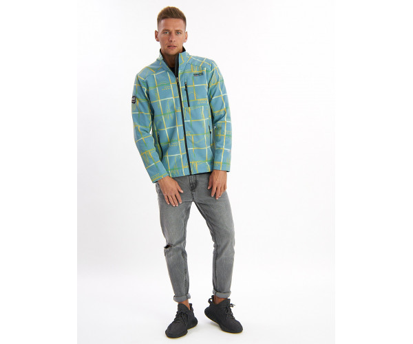 Ветровка мужская голубого цвета 627Gl