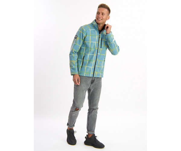 Ветровка мужская голубого цвета 627Gl