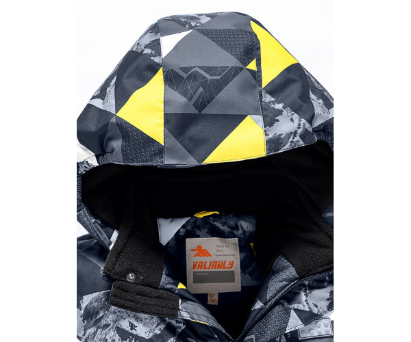 Горнолыжный костюм Valianly для мальчика темно-серого цвета 9017TC