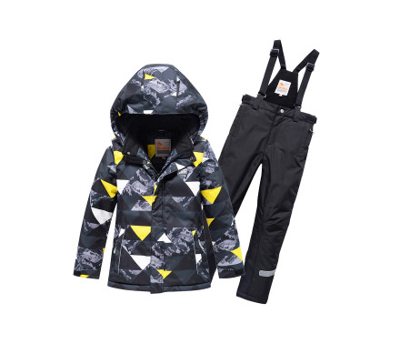 Горнолыжный костюм Valianly для мальчика темно-серого цвета 9017TC