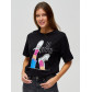 Топ футболка женская черного цвета 15008Ch