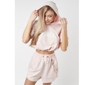 Костюм шорты и топ розового цвета 21117R