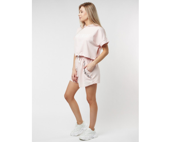 Костюм шорты и топ розового цвета 21117R