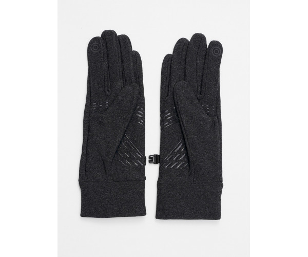 Спортивные перчатки демисезонные женские темно-серого цвета 602TC