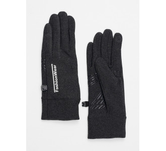 Спортивные перчатки демисезонные женские темно-серого цвета 602TC