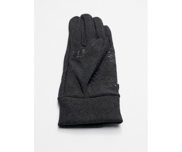Спортивные перчатки демисезонные женские темно-серого цвета 602TC