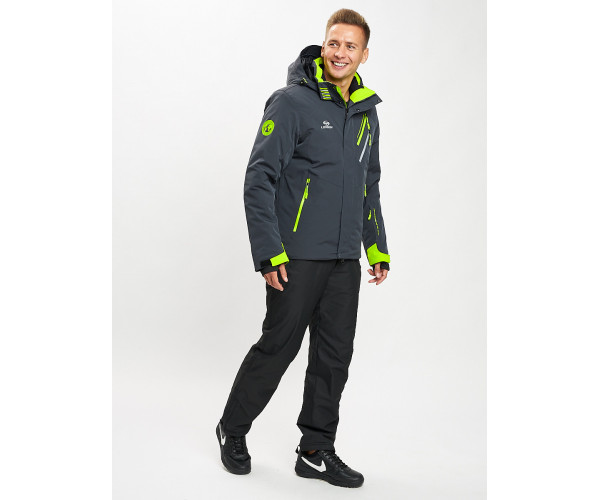 Горнолыжный костюм мужской темно-серого цвета 077010TC