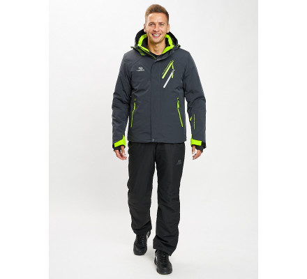 Горнолыжный костюм мужской темно-серого цвета 077010TC