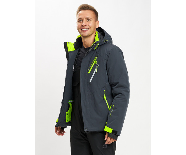 Горнолыжный костюм мужской темно-серого цвета 077010TC