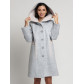 Полупальто зимнее женское светло-серого цвета 42113SS