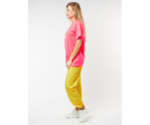 Джоггеры с футболкой розового цвета 222065R