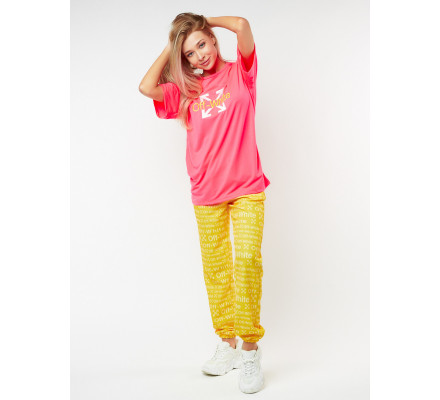 Джоггеры с футболкой розового цвета 222065R
