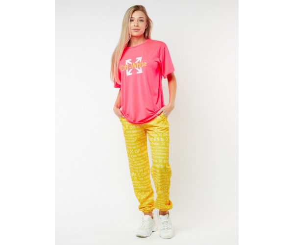 Джоггеры с футболкой розового цвета 222065R