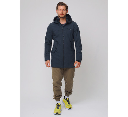 Парка мужская осенняя весенняя  темно-серого цвета 2020TC