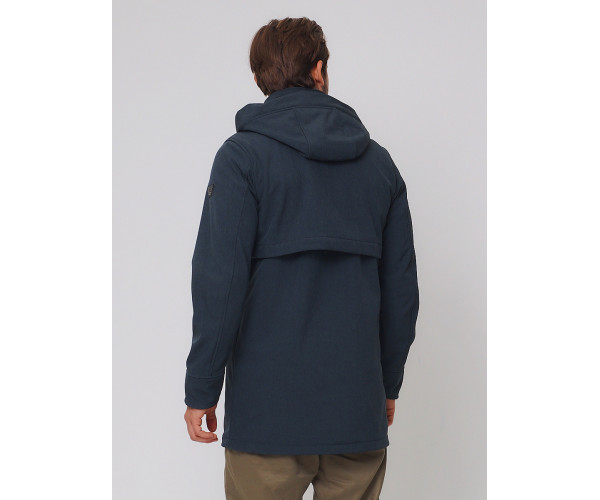 Парка мужская осенняя весенняя  темно-серого цвета 2020TC