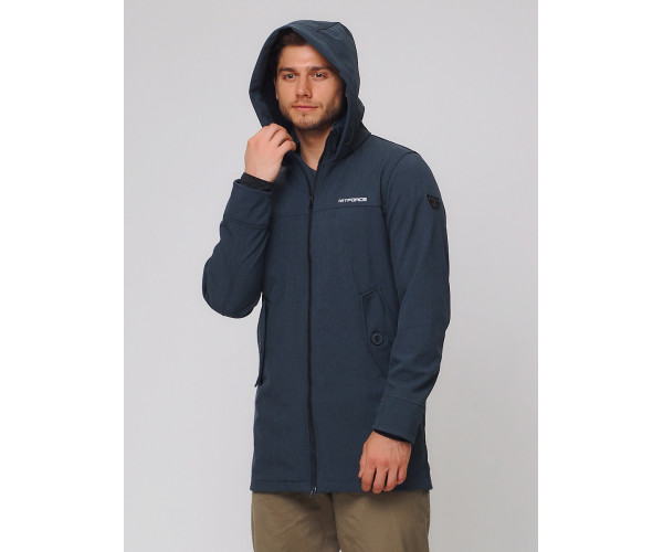 Парка мужская осенняя весенняя  темно-серого цвета 2020TC