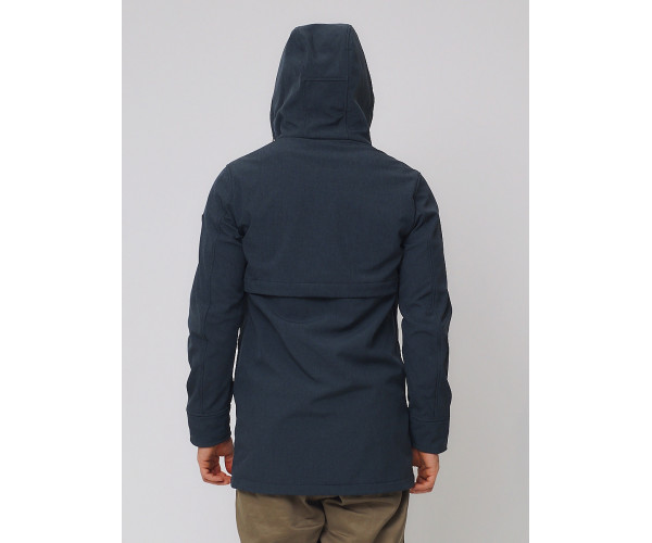 Парка мужская осенняя весенняя  темно-серого цвета 2020TC