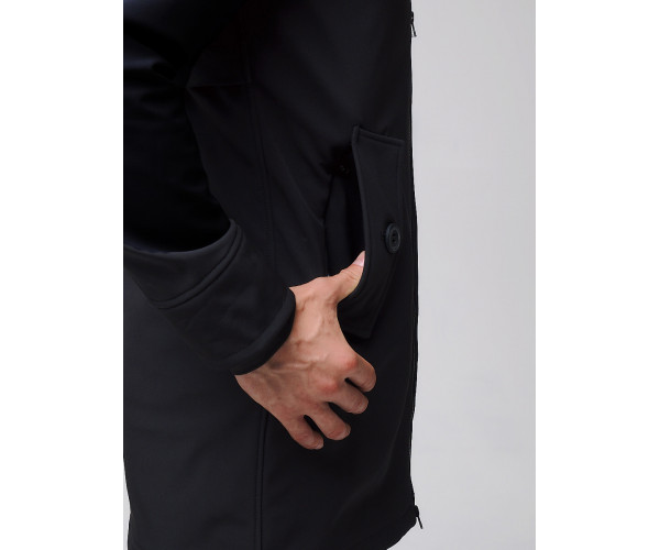 Парка мужская осенняя весенняя  черного цвета 2020Ch