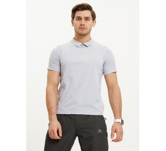 Футболка поло мужская светло-серого цвета 93424SS