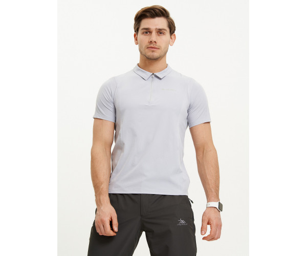 Футболка поло мужская светло-серого цвета 93424SS