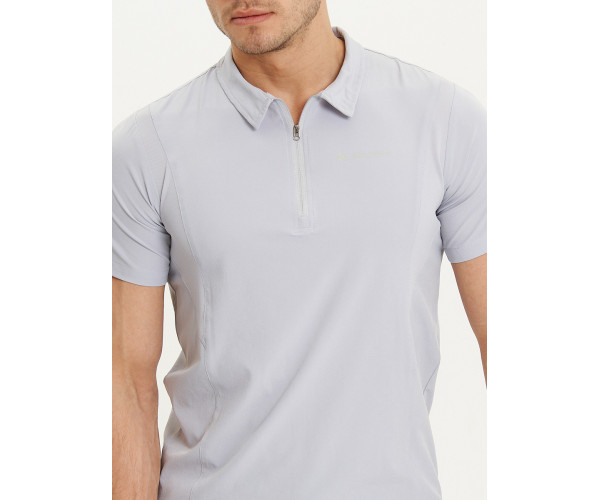 Футболка поло мужская светло-серого цвета 93424SS
