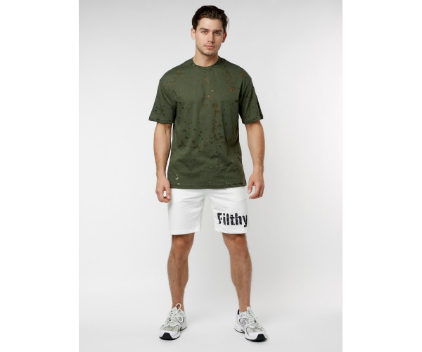 Однотонная футболка цвета хаки 221404Kh