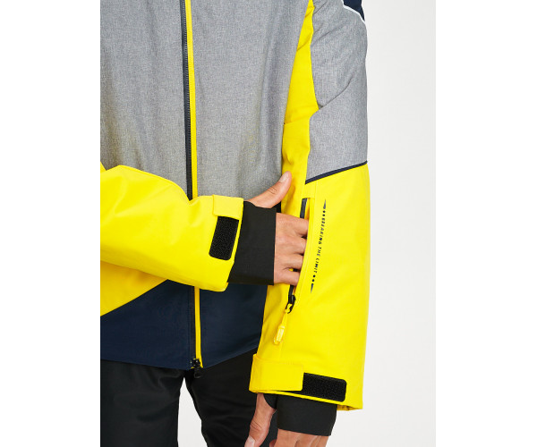 Горнолыжный костюм мужской желтого цвета 077016J