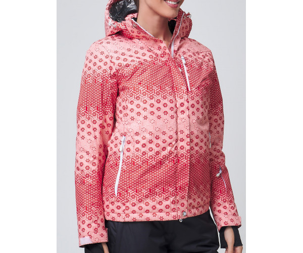 Женская зимняя горнолыжная куртка персикового цвета 1786P