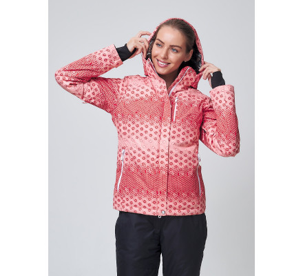 Женская зимняя горнолыжная куртка персикового цвета 1786P