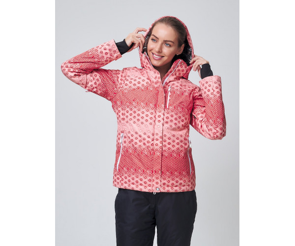 Женская зимняя горнолыжная куртка персикового цвета 1786P