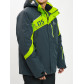 Горнолыжная куртка мужская большого размера зеленого цвета 77029Z