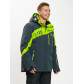 Горнолыжная куртка мужская большого размера зеленого цвета 77029Z