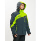 Горнолыжная куртка мужская большого размера зеленого цвета 77029Z