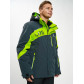 Горнолыжная куртка мужская большого размера зеленого цвета 77029Z