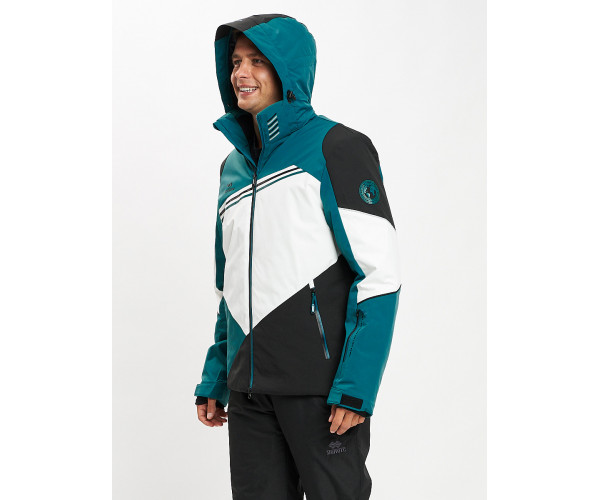 Горнолыжная куртка мужская темно-зеленого цвета 77016TZ