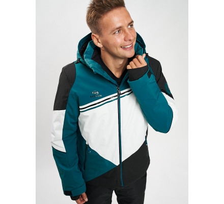 Горнолыжная куртка мужская темно-зеленого цвета 77016TZ