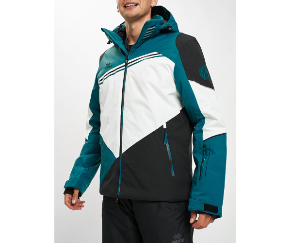 Горнолыжная куртка мужская темно-зеленого цвета 77016TZ