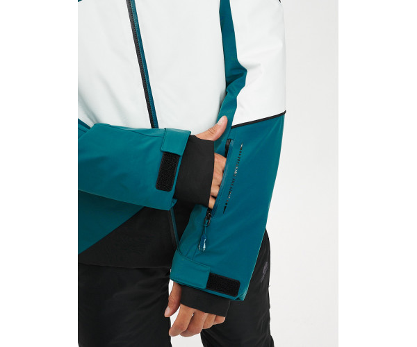 Горнолыжная куртка мужская темно-зеленого цвета 77016TZ