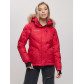 Пуховик еврозима с мехом Valianly красного цвета 22107Kr