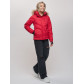 Пуховик еврозима с мехом Valianly красного цвета 22107Kr