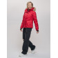 Пуховик еврозима с мехом Valianly красного цвета 22107Kr