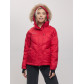 Пуховик еврозима с мехом Valianly красного цвета 22107Kr