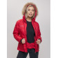 Пуховик еврозима с мехом Valianly красного цвета 22107Kr